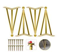 Metal Furniture Legs,Furniture Cabinet Feet,Adjustable Table Legs,Stainless Steel Feet,Three Rod Sofa Feet,for Nightstands,Replacement Feet,Rotation Adjustment, gold35cm/13.8in