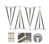 Metal Furniture Legs,Furniture Cabinet Feet,Adjustable Table Legs,Stainless Steel Feet,Three Rod Sofa Feet,for Nightstands,Replacement Feet,Rotation Adjustment, Silver20cm/7.9in