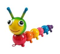 Metal Garden Animals - Colorful Caterpillar Yard Art with Spring Antennae, Decorative Iron Garden Sculpture for Outdoor and Indoor Display, Whimsical Metal Decor for Patio Lawn Fence Backyard Balcony