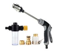 Metal Garden Hose - Nozzle Sprayer, Adjustable Water Spray Tool, Heavy Duty Hoses Accessory for Lawn Gardens | Perfect Ideal Suitable for Washing Cars Watering Plants Gardening Outdoor Use