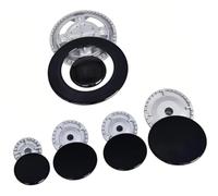 Metal Gas Oven Stove Cap Kit, For Stoves Crown Flame Cover Replacement, Cooker Hat Set Stove Lid Oven Gas Hob Burner Crown Flame Cap(Flat)