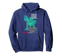 Metal Gear Box Art Japan Retro Gamer Classic 8 bits Stealth Sudadera con Capucha, Unisex para Adultos, Azul Marino, S