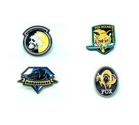 Metal Gear Solid Cosplay Pin Badge conjunto de cuatro