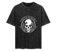 Metal Gear Solid Solid Snake Diane Foxhound Game Outer Heaven Men's Unisex Black Cotton Hip Hop Print Tees T-Shirt Black L