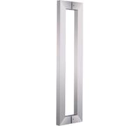 Metal Glass Door Pulls Grab Easy to Install,Door Pull Handle Internal External, Contemporary Door Handles Two-Side Design, Shower Basement Patio Door(Silver,Length 150cm(59inch))