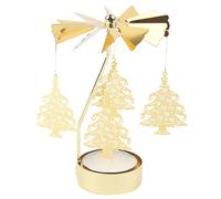 Metal Gold Hot Rotating Candlesticks - Creative Spining Tealight Holder | Decorative Candle Display for Christmas, Party, Event, Dinner Table, Aniversary, Valentine’s Day, Wedding, Living Room, Home