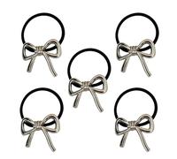 Metal Hair Tie - Bow Elastic Hair Bands | Ribbon Hair Ties | Girls Bow Hair Ties Hair Bands - Metal Ponytail Holder Hair Ties For Daily Use, Shopping, Casual Outings