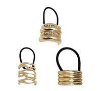 Metal Hair Ties, Gold Ponytail Holders, Elegant Hair Ties, Non-Damage Hair Ties, Gold Hair Bands, Retro Hair Accessories, Non-Damage Elegant Geometric Design Gold Hair Ties For Daily, Work, Dating