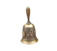 Metal hand bell, loud rustproof engraved hand dinner bell.