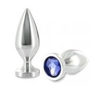 Metal Hard Anal Plug Aluminum Crystal Color Small 5,71cm 1ud