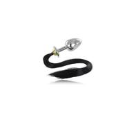 Metal Hard Anal Plug Steel with Tail 8,89cm 1ud