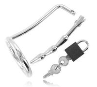 Metal Hard Metal Hard Anillo Testiculos con Plug Uretra Castidad 150 g