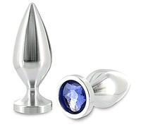 Metal Hard Metalhard Anal Plug Aliminum Color Cristal Pequeño 5.71Cm 150 g