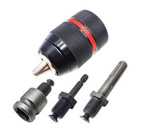 Metal Heavy Duty 1/2''-20UNF 1.5-13mm Portabrocas sin llave Vástago hexagonal/SDS/Llave de vaso Adaptador hembra Herramienta de hardware (Color : Chuck and Hex Shank)