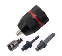 Metal Heavy Duty 1/2''-20UNF 1.5-13mm Portabrocas sin llave Vástago hexagonal/SDS/Llave de vaso Adaptador hembra Herramienta de hardware (Color : Chuck and Shank Sets)