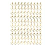 Metal Hollow Binder Clips 100Pcs | Strong Clamping Force Secures 100 + Sheets | Crown Shape Paper Clamps for Office/School/Home | Rustproof Iron Material, Long Tail Design (Gold)