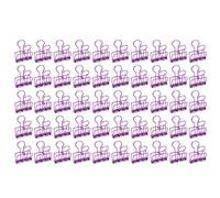 Metal Hollow Clips, 50 Pcs Paper Clamps for Documents Tickets Certificates Clothing Crafts, Strong Iron Construction, Easy - Grip Design, 32 mm (Púrpura)