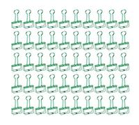 Metal Hollow Clips, 50 Pcs Paper Clamps for Documents Tickets Certificates Clothing Crafts, Strong Iron Construction, Easy - Grip Design, 32 mm (Verde)