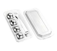 Metal Ice Cubes - Soccer Shape Chilling Stones for Whiskey Coffee Juice | Stainless Steel Reusable Drink Coolers, Non Diluting Beverage Cubes for Kitchen Bar Party Gatherings