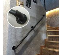 Metal il para escaleras de interior/exterior, barandilla de hierro forjado de 20 pies, fácil instalación, perfecta para escalones y escaleras, solución de seguridad duradera y elegante