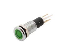 Metal indicator signal 10mm red yellow blue green white 12v 24v 110v led light(220V Red)