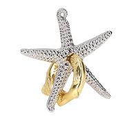 Metal Inteligencia Desbloqueo Estrellas de Mar Pescado Educativo Estrellas Brain Teaser Puzzle Juego para Adultos Material Metálico y Portátil, Default