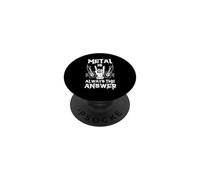 Metal is Always The Answer Heavy Musik - Guitarra eléctrica PopSockets PopGrip Adhesivo