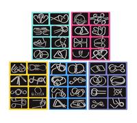 Metal Juego de Reflexión - 40 Piezas Juguete Puzzle Lógica de Alambre Metálico,Juego De Desbloqueo De De Hierro | Para Adultos Casual Viaje Oficina En Casa Escuela