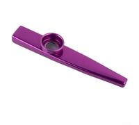 Metal Kazoo para adultos y niños, instrumento de zumbido de aleación de aluminio con sonido elegante, no necesita teoría musical, perfecto para fiestas y canciones (dorado) (morado)