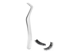 Metal Lash Extension Comb - Herramienta de cuidado de acero inoxidable duradera, ayuda a peinar la belleza | Aplicador de mango con funciones de dientes delicados, maquillaje portátil - para