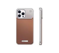 Metal Leather Frameless Aromatherapy Magnetic Case for Samsung S23/24/25U Series, Half-Cover Design, (S23U,Brown)