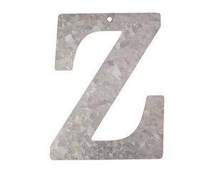Metal Letra Z, galvanizado, altura 12 cm Alfabeto - iniciales)