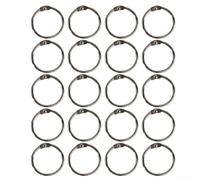 Metal Loose Leaf Binder Rings 25mm Silver 20 Pack | Iron Construction, Nickel-plated Finish, For Scrapbooks, Memos, Keychains, Office And DIY Projects