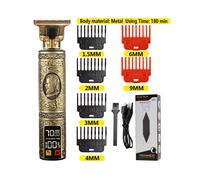 (Metal ManLCD) Cortadora de pelo vintage t9, inalámbrica, modelo 2022, para barba