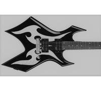 Metal master warlock Stickers Vinyl Guitarra & Bass Pegatinas Guitarra (plata)