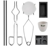 Metal Melting Kit - Graphite Torch Forge Pot, Stainless Steel Crucible, Ceramic Smelting Kit | For Silver, Copper, Aluminum, Iron Jewelry, Weights, Refining, Home Crafting, Hobbyists