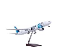 Metal Modelo Aeromodelismo Kit De Construcción De Modelo De Avión De Resina Fundido A Presión B777 Egipto A Escala 1:157 para Colección Miniatura a Escala(with Light)