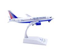 Metal Modelo Aeromodelismo Modelo De Avión De Aleación Fundida A Presión Transaero B737-500 A Escala 1:200 con Soporte para Colección. Miniatura a Escala