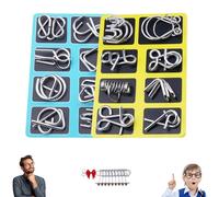 Metal Montessori Puzzle Solving Set, 3D Montessori Metal Puzzle Solving, Reverse Thinking Physics Mind Games, IQ Logic Mind Games for Focus & Patience (A#+B#)