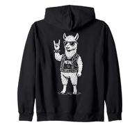 Metal Music Llama Alpaca Funny Rock Música Heavy Metal Sudadera con Capucha