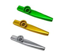 Metal Musical Instruments Multipack Flute Diafragma para Fiesta infantil Favores Regalos, buen Compañero para Guitarra ukelele Violín y Teclado 3piezas