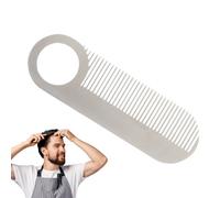 Metal Mustache Comb - 10.1x3.2x0.2cm Beard Comb Or Fine Tooth Moustache Pocket Stainless Metal Powder Coated Black Keychain Mustache Combs For Men, Metals Pocket Combs For Travel, Hair Styling And Thi