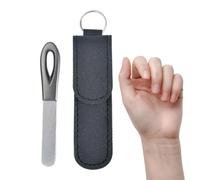 Metal Nail File - Double Sided Stainless Steel Nail | Portable Manicure Pedicure Tool With Keychain Case | Professional Nails Shaping Polishing File For Women Men Home Travel Beauty Care
