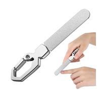 Metal Nail File, Double Sided Toenail File, Portable & Stainless Steel Precision Filing, 3.5x0.59 inches Sturdy Design Care Accessory, Fingernail Grinding Tool for Women, Men