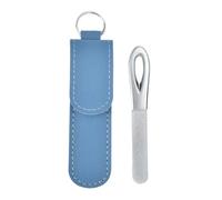 Metal Nail File - Portable Tool | Double-Sided Portable Tool With Keychain Case For Women Men Manicure Pedicure Beauty Home Travel, Stainless Steel Diamond Etched Fingernail ,