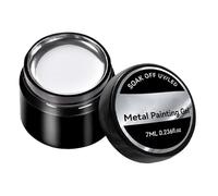 Metal Nail Polish - Silver Gel Nail Polish | 7ml Silver Nail Polish | High Glossy Reflective Paint | Metal Effect Nail Gel for Polishing Purpose