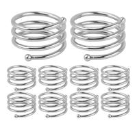 Metal Napkin, Modern Elegant Tissue Holders, 10 Pack Decorative Tableware,14x8x6 Inches Adorable Stylish Table Decor, Serviette Rings for Easter, Dinner, Wedding, Banquets