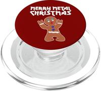 Metal Navidad Divertido Metal Gingerbread Man PopSockets PopGrip para MagSafe
