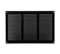 Metal Negro Ventilación Reja 300mm x 200mm Fly Pantalla Plano Lama Conducto Tapa