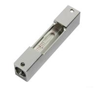 Metal para alineación para tener un cuerpo de aleación de aluminio de precisión de 4/2 mm para mayor durabilidad, nivel de líneas de vial Bakedon, transparente, legible (plata)